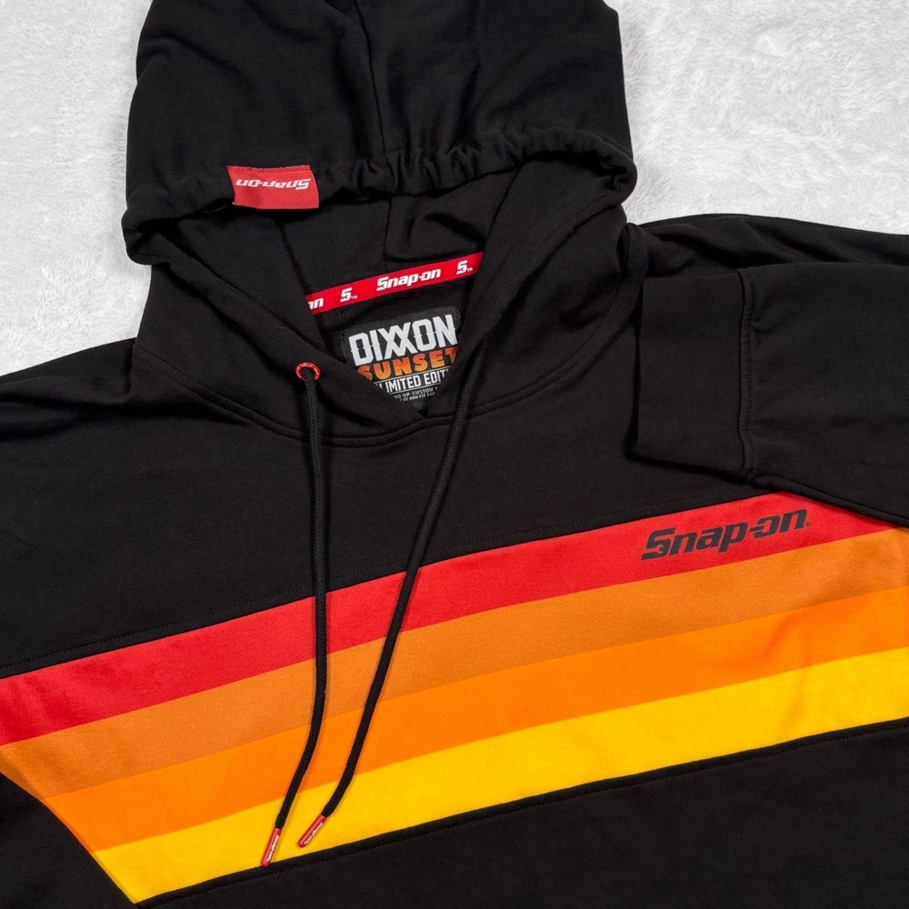 NEW Dixxon Snap-on Tool Hoodie Men 3X Black Sunset Stripe Limited Ed Fleece Gift